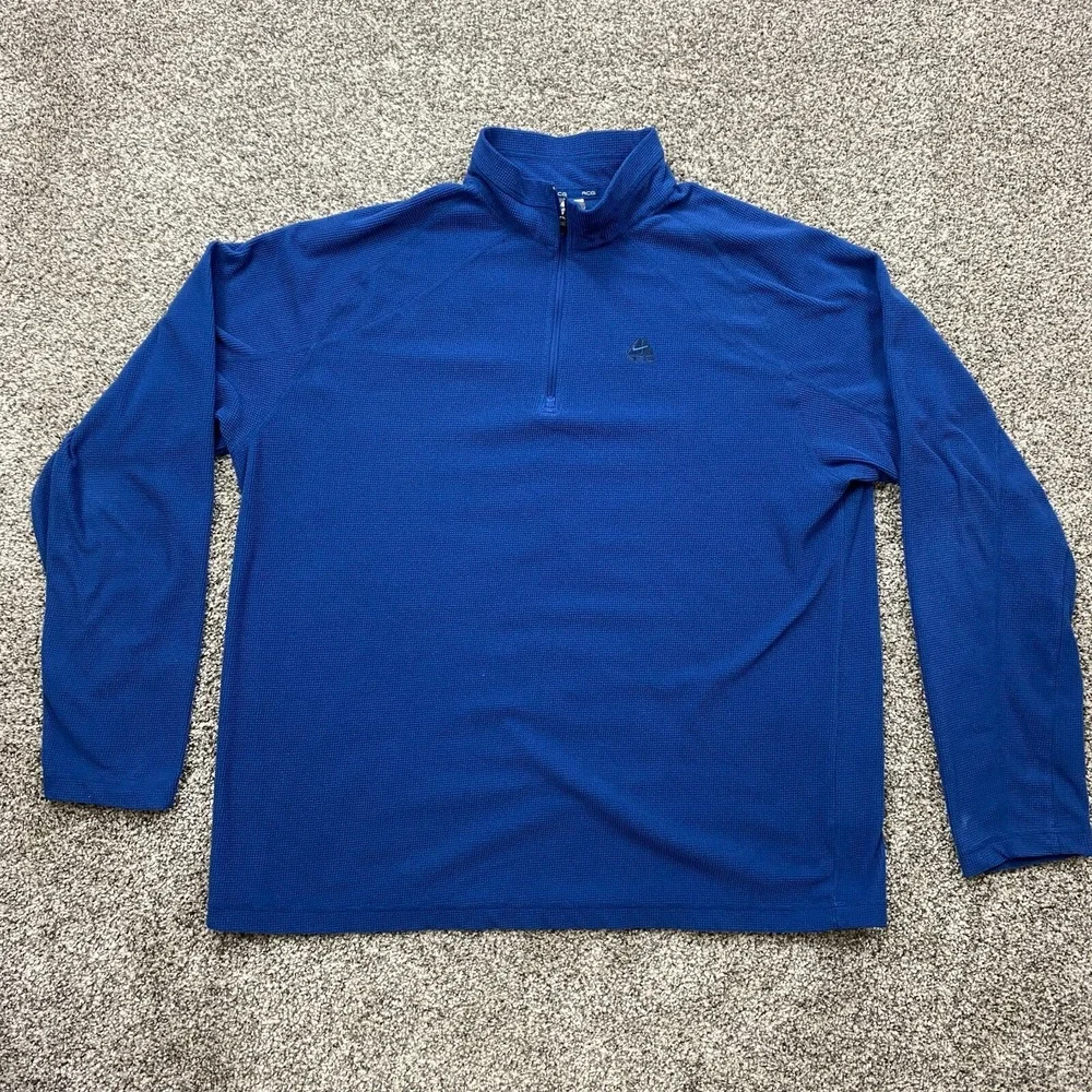 vintage Nike sweater ACG mens L 1/4 Zip waffle pullover sports waffle